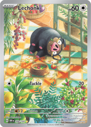 Pokémon TCG Lechonk – OBF 209/197 Illustration Rare Holo – EN