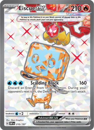 Pokémon TCG Eiscue ex – OBF 210/197 Ultra Rare Holo – EN
