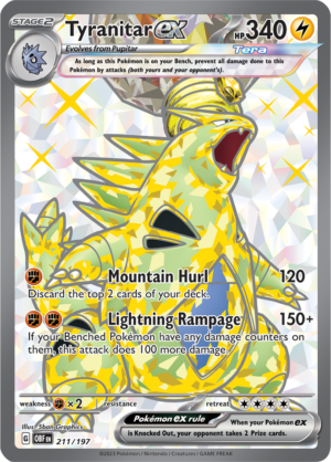Pokémon TCG Tyranitar ex – OBF 211/197 Ultra Rare Holo – EN