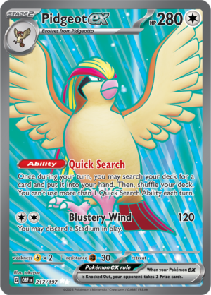 Pokémon TCG Pidgeot ex – OBF 217/197 Ultra Rare Holo – EN
