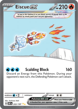 Pokémon TCG Eiscue ex – OBF 222/197 Special Illustration Rare Holo – EN