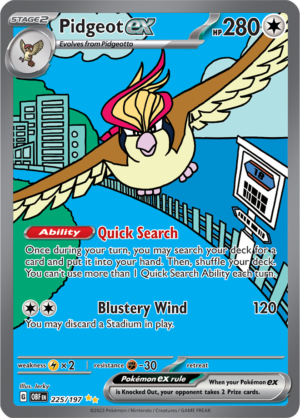 Pokémon TCG Pidgeot ex – OBF 225/197 Special Illustration Rare Holo – EN
