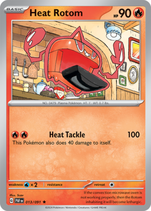 Pokémon TCG Heat Rotom – PAF 013/091 Rare Reverse Holofoil – EN