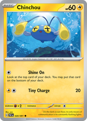Pokémon TCG Chinchou – PAF 020/091 Common Reverse Holofoil – EN