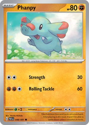 Pokémon TCG Phanpy – PAF 048/091 Common Regular – EN