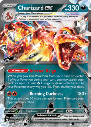 Pokémon TCG Charizard ex – PAF 054/091 Double Rare Holo – EN
