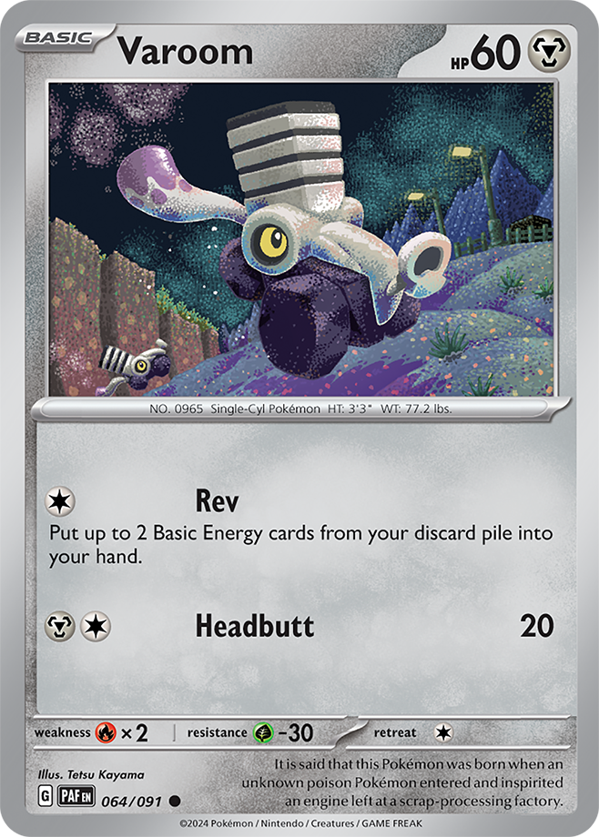 Pokémon TCG Varoom – PAF 064/091 Common Reverse Holofoil – EN