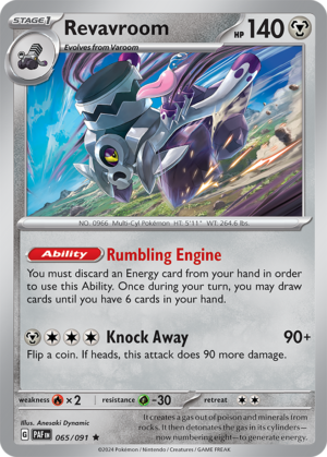 Pokémon TCG Revavroom – PAF 065/091 Rare Reverse Holofoil – EN