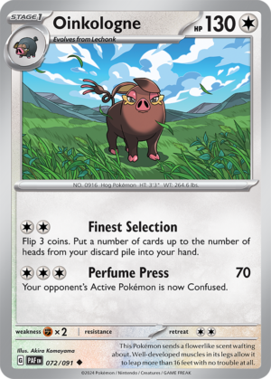 Pokémon TCG Oinkologne – PAF 072/091 Uncommon Reverse Holofoil – EN