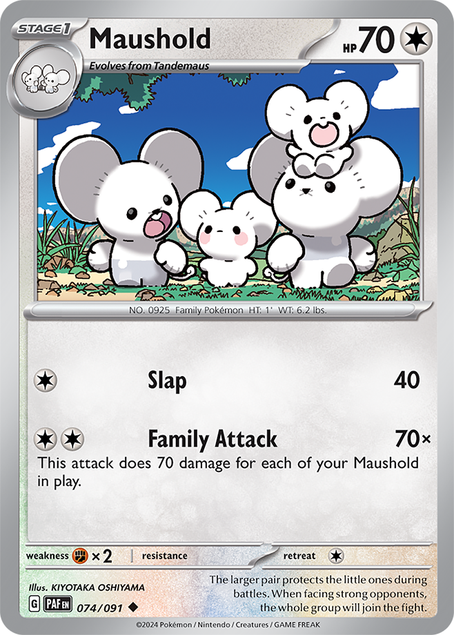 Pokémon TCG Maushold – PAF 074/091 Uncommon Regular – EN