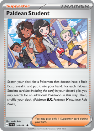 Pokémon TCG Paldean Student – PAF 086/091 Common Reverse Holofoil – EN