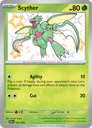 Pokémon TCG Scyther – PAF 095/091 Shiny Rare Holo – EN