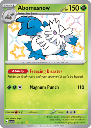 Pokémon TCG Abomasnow – PAF 101/091 Shiny Rare Holo – EN