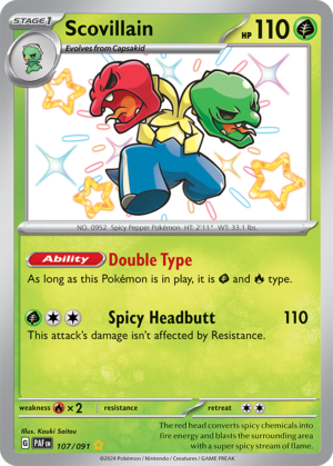 Pokémon TCG Scovillain – PAF 107/091 Shiny Rare Holo – EN