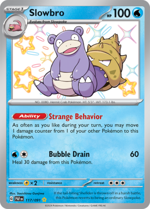 Pokémon TCG Slowbro – PAF 117/091 Shiny Rare Holo – EN