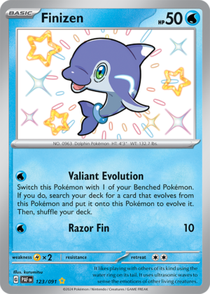 Pokémon TCG Finizen – PAF 123/091 Shiny Rare Holo – EN