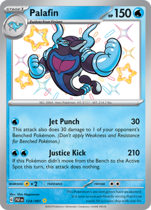 Pokémon TCG Palafin – PAF 124/091 Shiny Rare Holo – EN