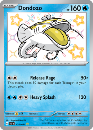 Pokémon TCG Dondozo – PAF 126/091 Shiny Rare Holo – EN