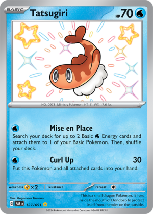 Pokémon TCG Tatsugiri – PAF 127/091 Shiny Rare Holo – EN