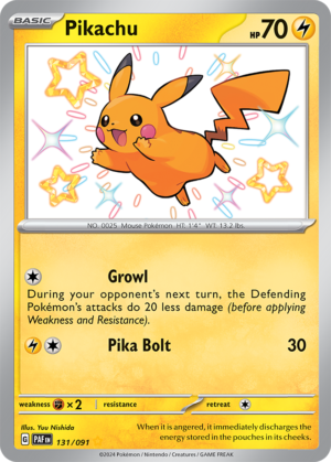 Pokémon TCG Pikachu – PAF 131/091 Shiny Rare Holo – EN