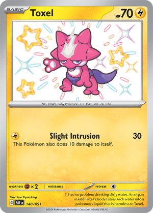 Pokémon TCG Toxel – PAF 140/091 Shiny Rare Holo – EN