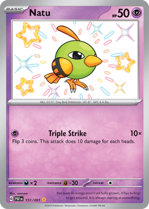 Pokémon TCG Natu – PAF 151/091 Shiny Rare Holo – EN