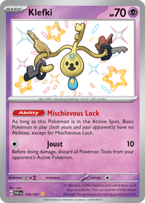 Pokémon TCG Klefki – PAF 159/091 Shiny Rare Holo – EN