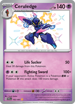 Pokémon TCG Ceruledge – PAF 162/091 Shiny Rare Holo – EN