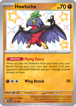 Pokémon TCG Hawlucha – PAF 175/091 Shiny Rare Holo – EN