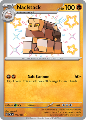 Pokémon TCG Naclstack – PAF 177/091 Shiny Rare Holo – EN