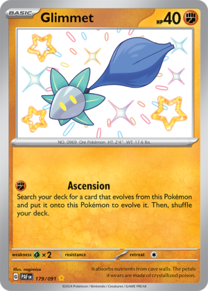 Pokémon TCG Glimmet – PAF 179/091 Shiny Rare Holo – EN