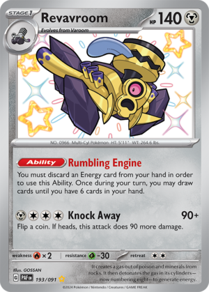 Pokémon TCG Revavroom – PAF 193/091 Shiny Rare Holo – EN