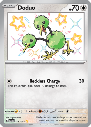 Pokémon TCG Doduo – PAF 199/091 Shiny Rare Holo – EN