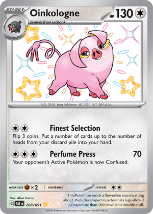 Pokémon TCG Oinkologne – PAF 208/091 Shiny Rare Holo – EN