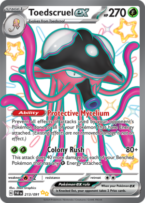 Pokémon TCG Toedscruel ex – PAF 213/091 Shiny Ultra Rare Holo – EN