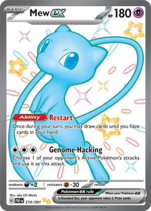 Pokémon TCG Mew ex – PAF 216/091 Shiny Ultra Rare Holo – EN