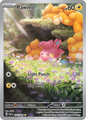 Pokémon TCG Pawmi – PAF 226/091 Illustration Rare Holo – EN