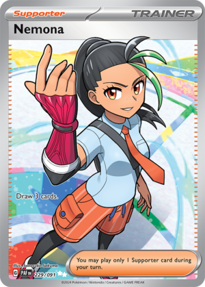 Pokémon TCG Nemona – PAF 229/091 Ultra Rare Holo – EN