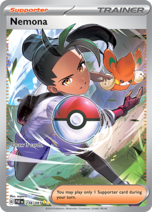 Pokémon TCG Nemona – PAF 238/091 Special Illustration Rare Holo – EN