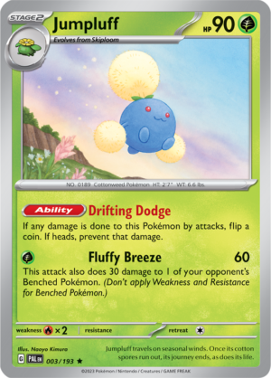 Pokémon TCG Jumpluff – PAL 003/193 Rare Holo – EN
