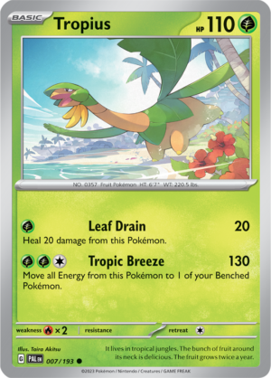 Pokémon TCG Tropius – PAL 007/193 Common Regular – EN