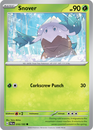 Pokémon TCG Snover – PAL 010/193 Common Regular – EN