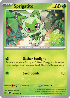 Pokémon TCG Sprigatito – PAL 012/193 Common Regular – EN