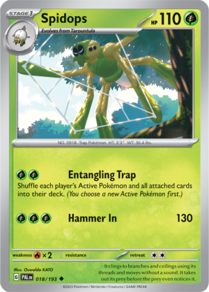 Pokémon TCG Spidops – PAL 018/193 Uncommon Regular – EN