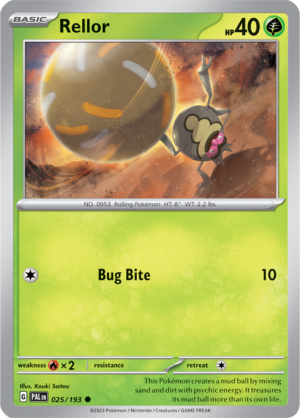 Pokémon TCG Rellor – PAL 025/193 Common Regular – EN