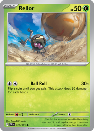 Pokémon TCG Rellor – PAL 026/193 Common Regular – EN