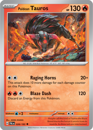 Pokémon TCG Paldean Tauros – PAL 028/193 Uncommon Regular – EN