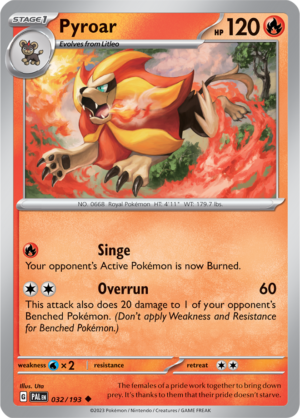 Pokémon TCG Pyroar – PAL 032/193 Uncommon Regular – EN