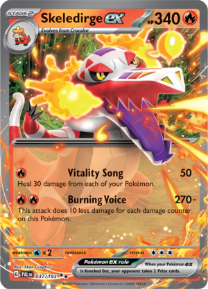 Pokémon TCG Skeledirge ex – PAL 037/193 Double Rare Holo – EN