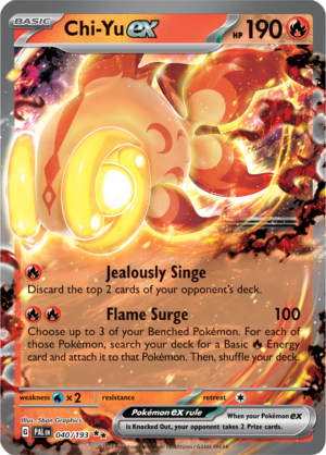 Pokémon TCG Chi-Yu ex – PAL 040/193 Double Rare Holo – EN